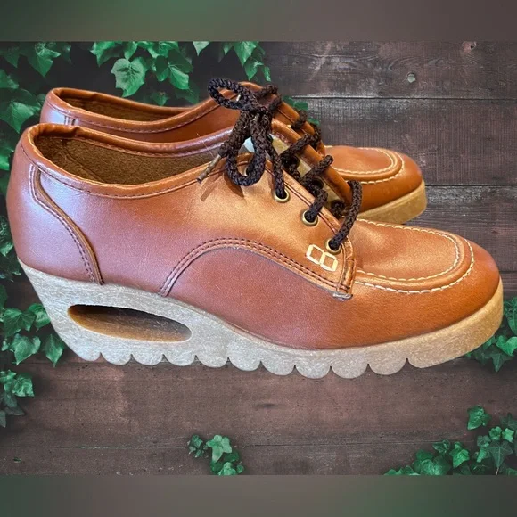 Vintage | Shoes | 97s Cutout Platform Oxfords By Gallenkamp Rare